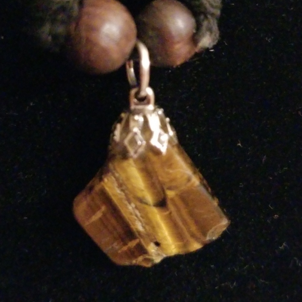 UNISEX Tigers Eye stone necklace - Picture 3 of 5
